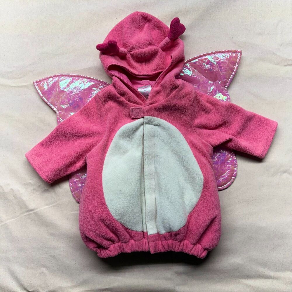 Vintage Old Navy Baby Girl Pink Butterfly Halloween Costume 0-6M